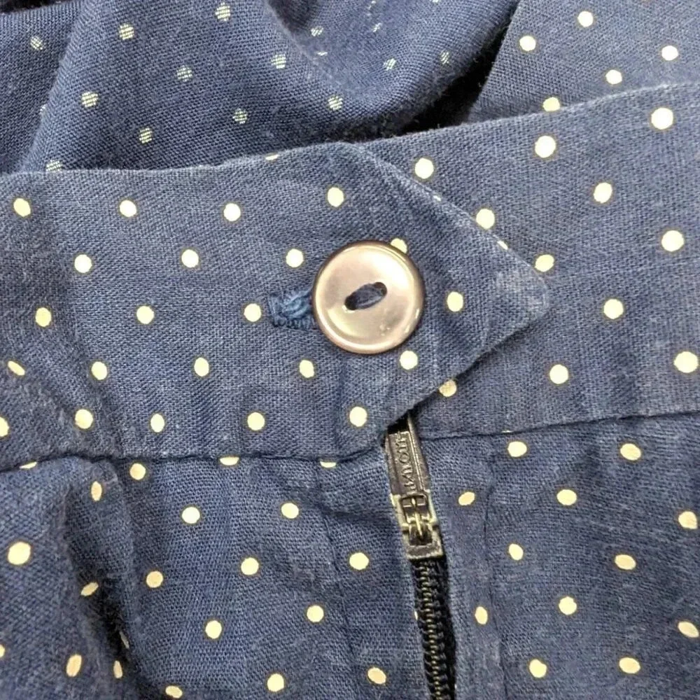 Vintage Navy Polka Dot Skirt - Picture 3 of 7